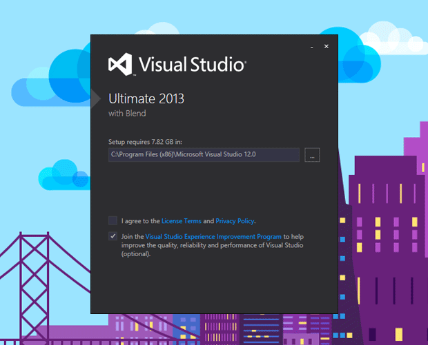 Visual Studio 2013 Kurulumu Adım 1