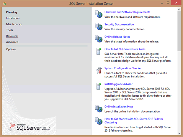 SQL Server 2012 Kurulumu: Başlangıç Ekranı