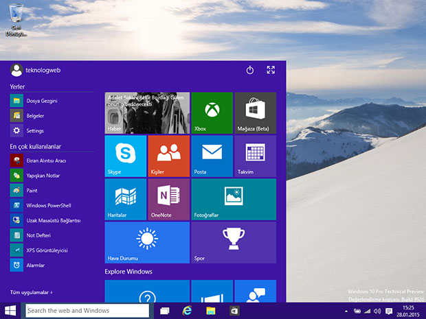 Windows 10 Masaüstü